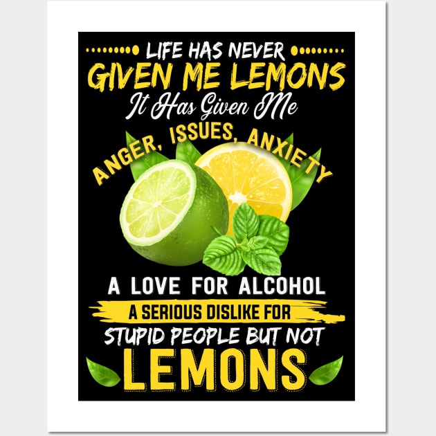 A Love For Alcohol A Serious Dislike For Stupid People Funny Wall Art by paynegabriel